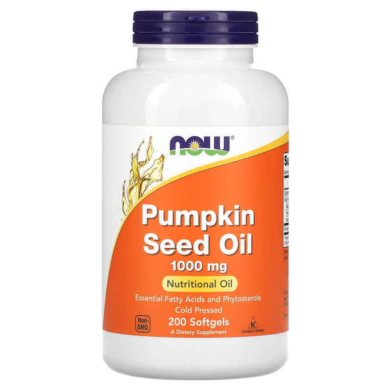 NOW Foods Pumpkin Seed Oil 1,000 mg (500 mg per Softgel)