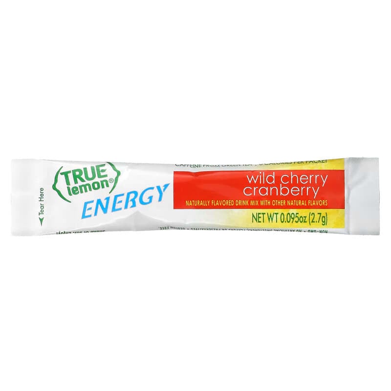 True Citrus True Lemon Energy Wild Cherry Cranberry 6 Packets (2.7 g) Each