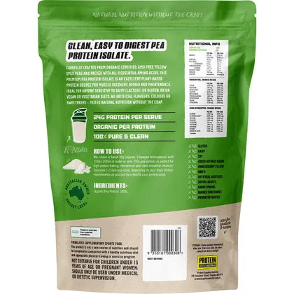 Protein Supplies Australia PeaPro Raw Pea Protein Pure 500g