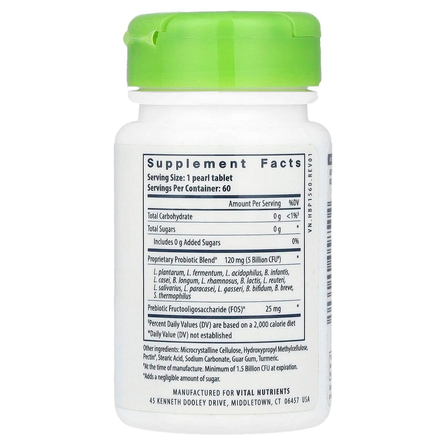 Vital Nutrients, Hyperbiotics®, Pro-15®, Pre + Probiotic, 60 Vegan Micro-Pearls