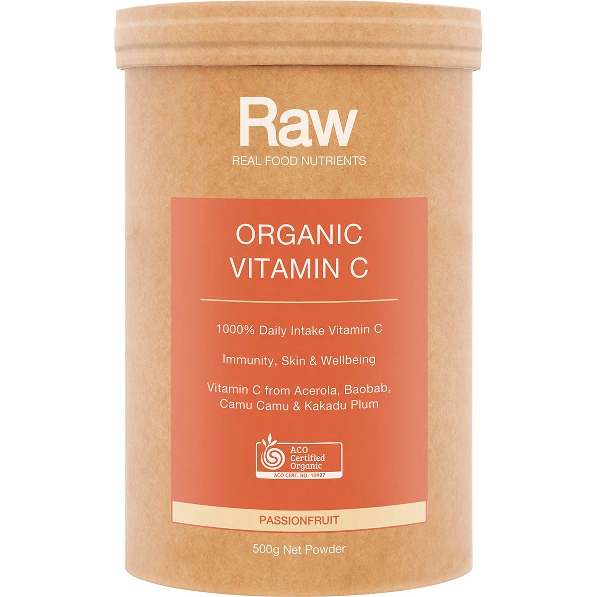 Amazonia Raw Organic Vitamin C Passionfruit 500g - Amazonia