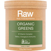 Amazonia Raw Organic Greens Vanilla Mint 100g - Amazonia