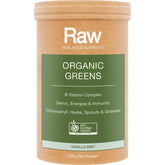 Amazonia Raw Organic Greens Vanilla Mint 200g - Amazonia