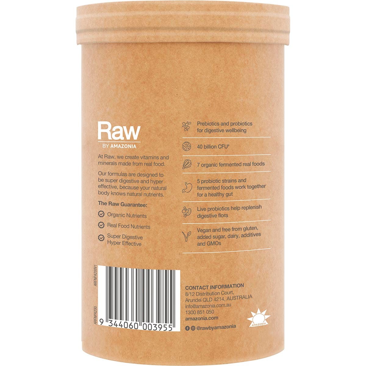 Amazonia Raw Organic Probiotics Cloudy Apple 200g - Amazonia