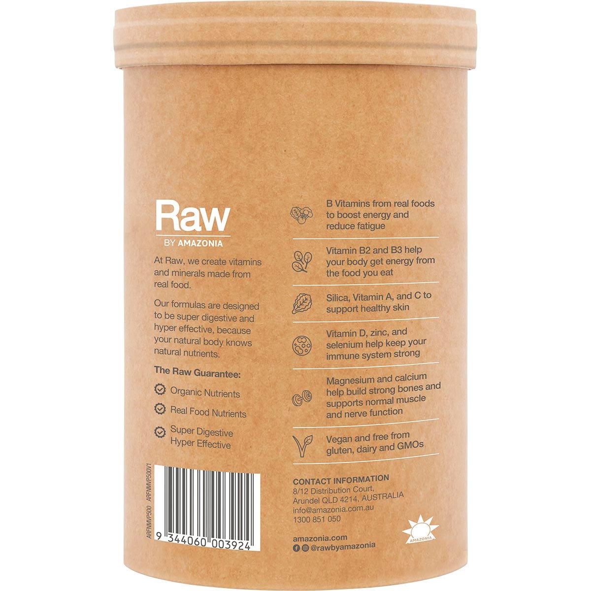 Amazonia Raw Organic Multivitamin Pineapple 500g - Amazonia