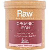 Amazonia Raw Organic Iron Apple Blackcurrant 100g - Amazonia