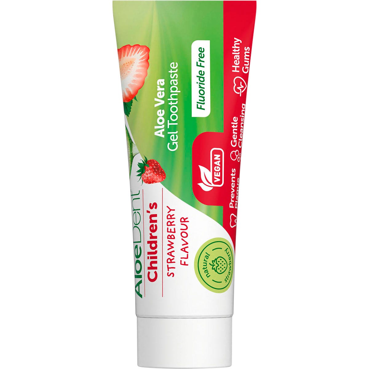 Aloe Dent Children’s Toothpaste Fluoride Free Strawberry 50ml - Aloe Dent