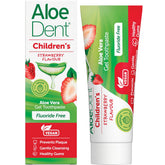 Aloe Dent Children’s Toothpaste Fluoride Free Strawberry 50ml - Aloe Dent