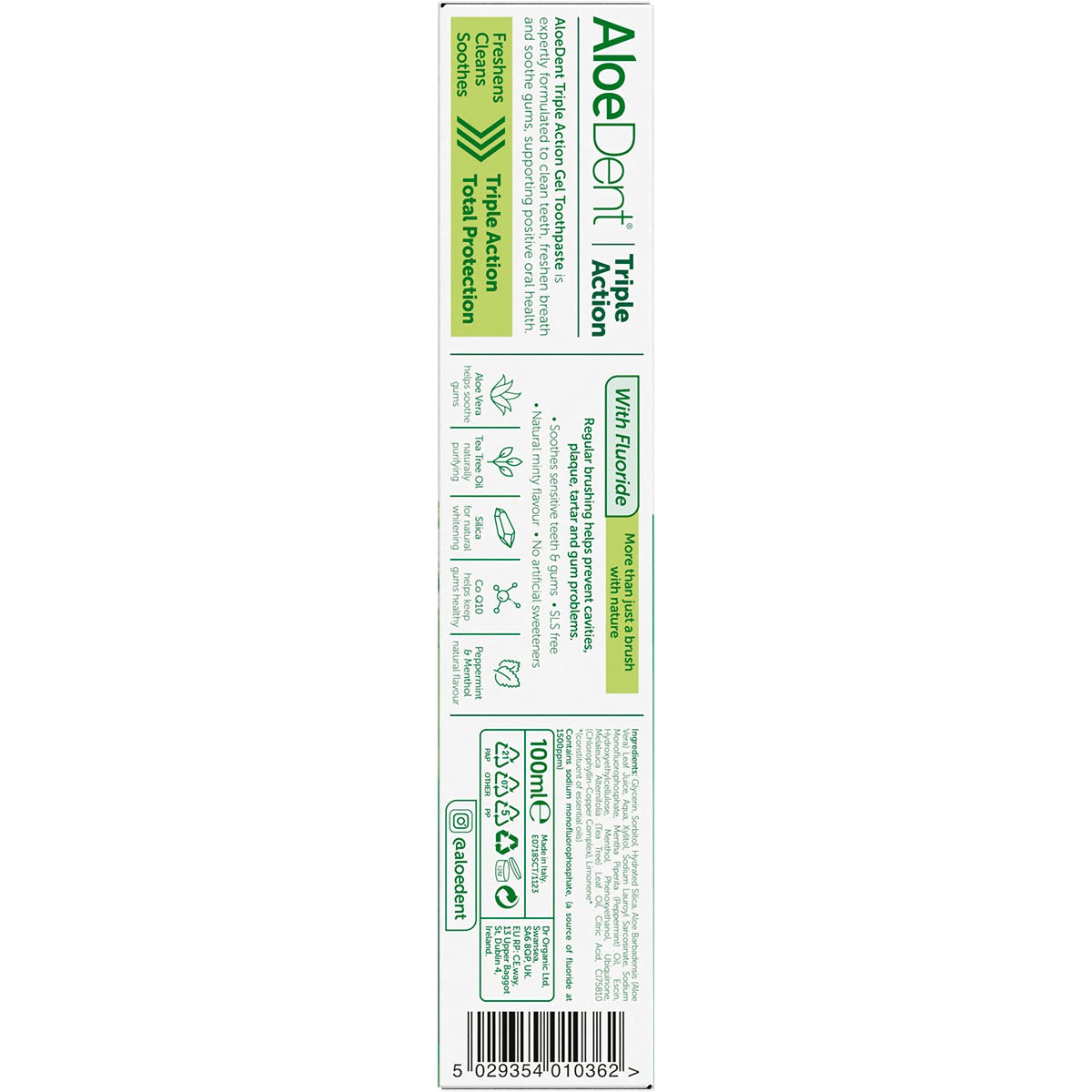 Aloe Dent Toothpaste Triple Action with Fluoride 100ml - Aloe Dent