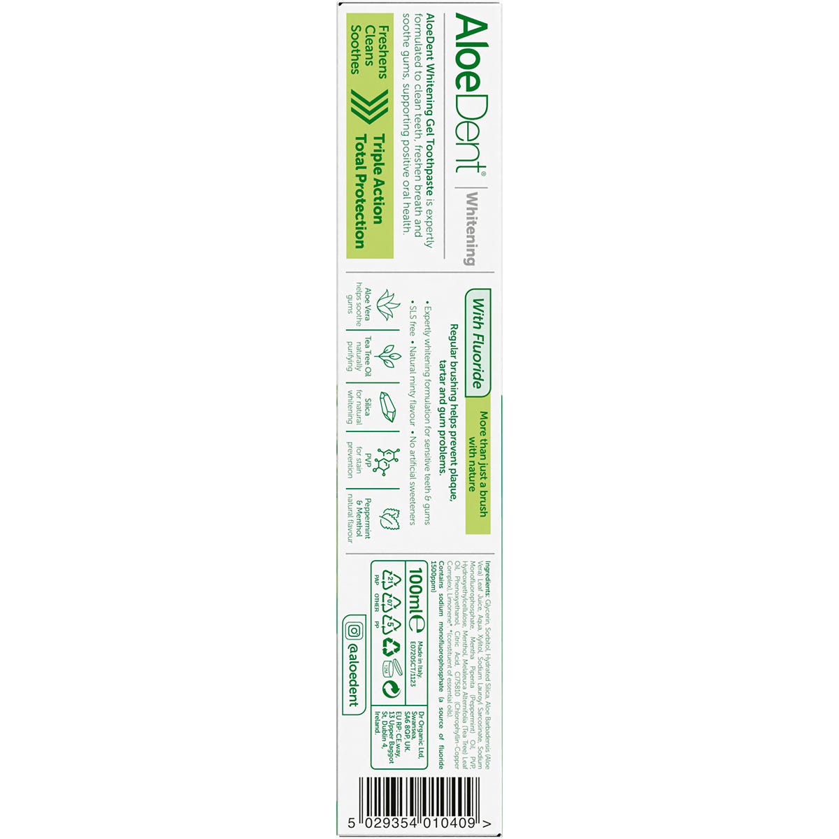 Aloe Dent Toothpaste Whitening with Fluoride 100ml - Aloe Dent