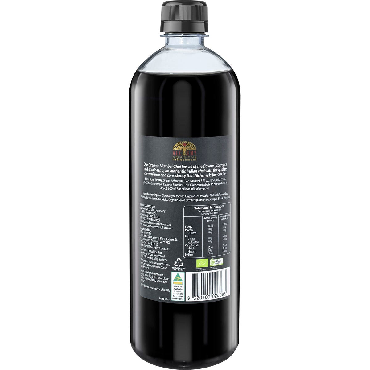 Alchemy Organic Mumbai Chai Elixir Masala 750ml - Alchemy