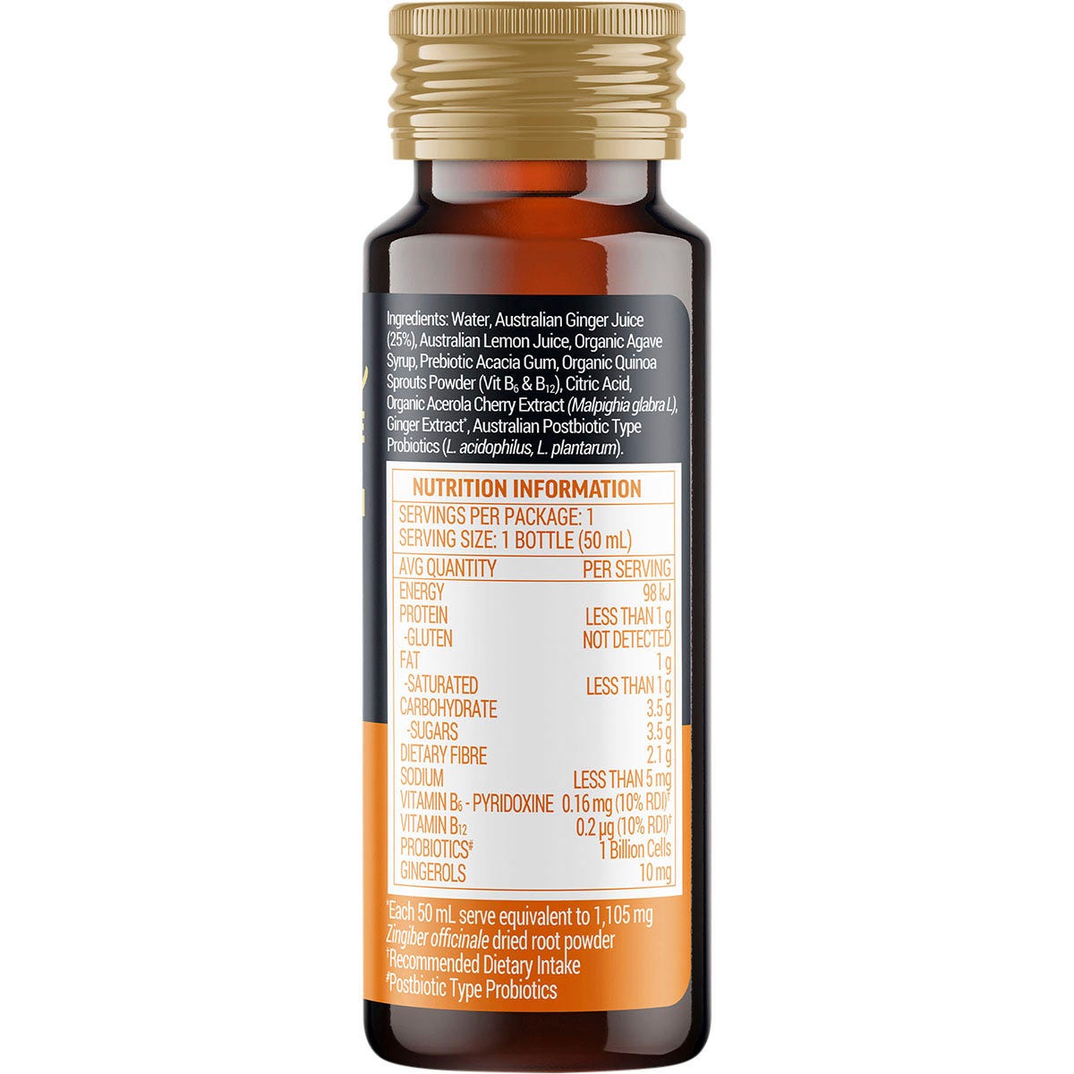 Buderim Ginger BioActive+ Immunity Shot 10x50ml - Buderim Ginger