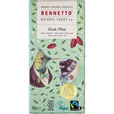 Bennetto Organic Dark Chocolate Dark Mint 12x80g - Bennetto
