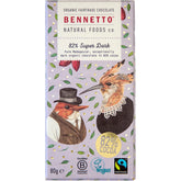 Bennetto Organic Dark Chocolate 82% Super Dark 12x80g - Bennetto
