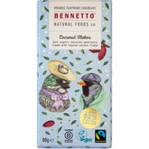 Bennetto Organic Dark Chocolate Coconut flakes 12x80g - Bennetto