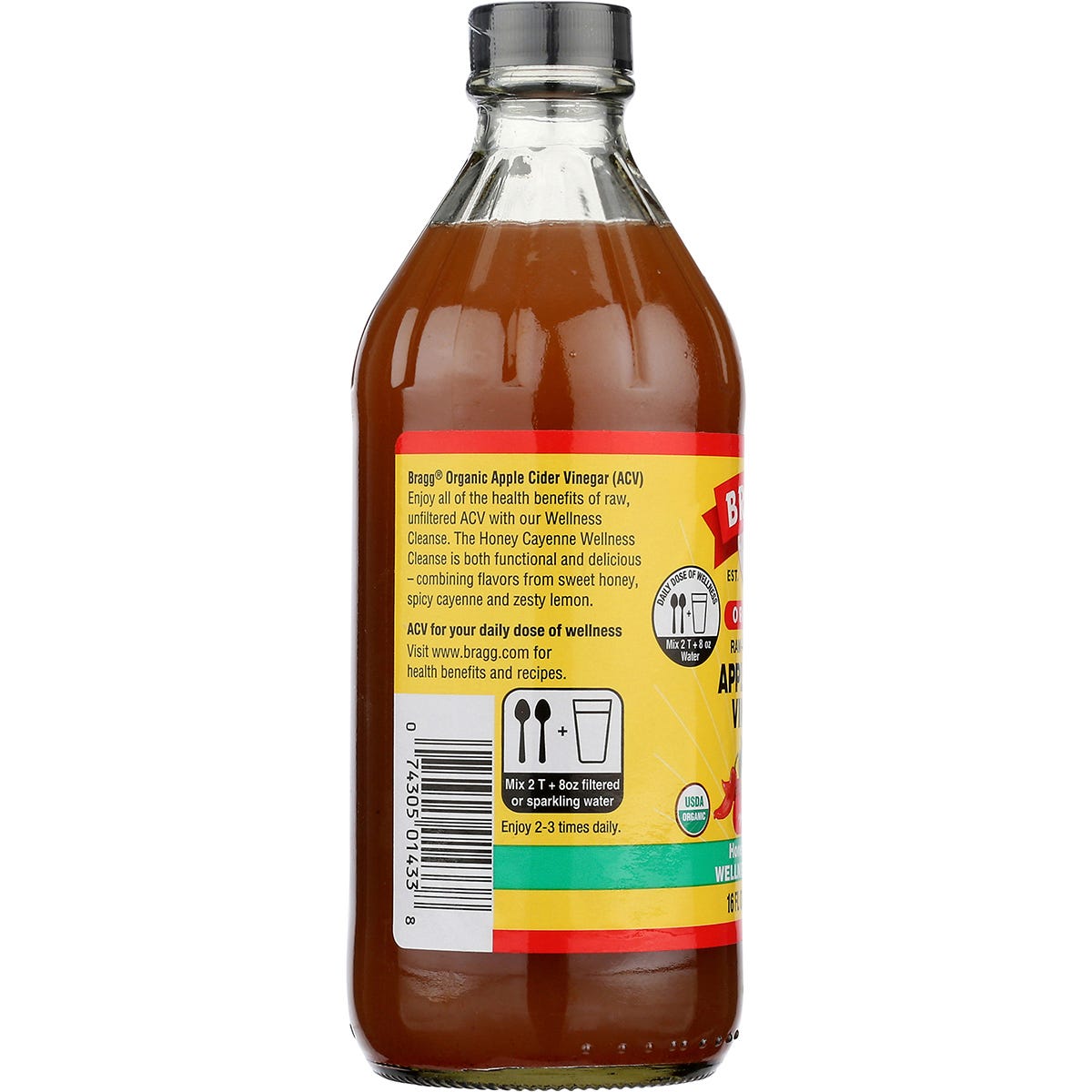 Bragg Apple Cider Vinegar Honey Cayenne Wellness Cleanse 473ml - Bragg