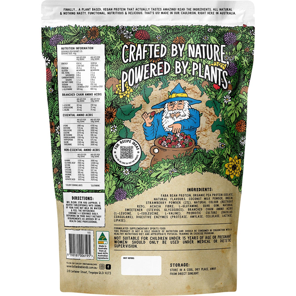 Botanika Blends Plant Protein Strawberries & Cream 1kg - Botanika Blends