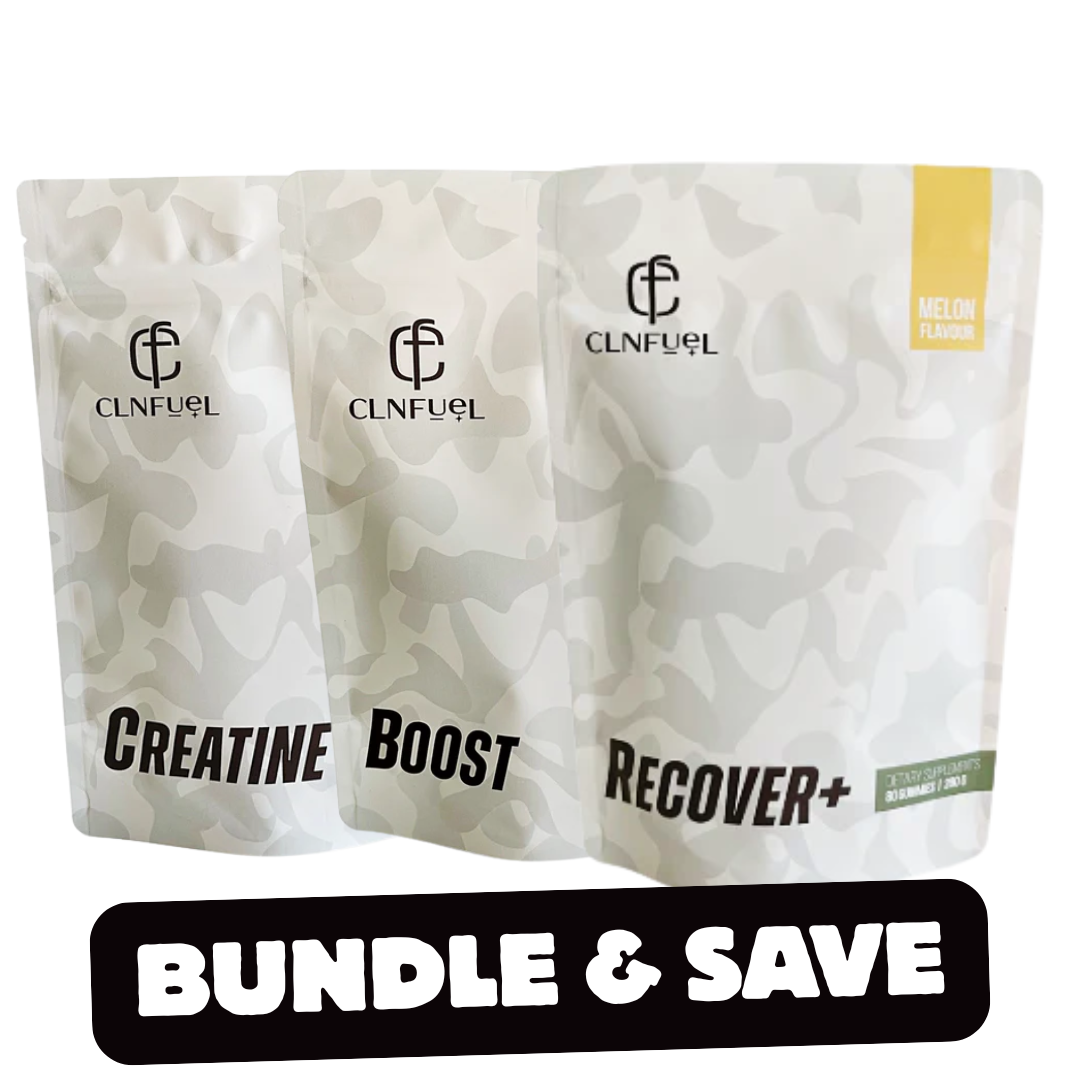 CLNFuel Bundle | Creatine + Boost Pre-Workout + Recovery BCAA