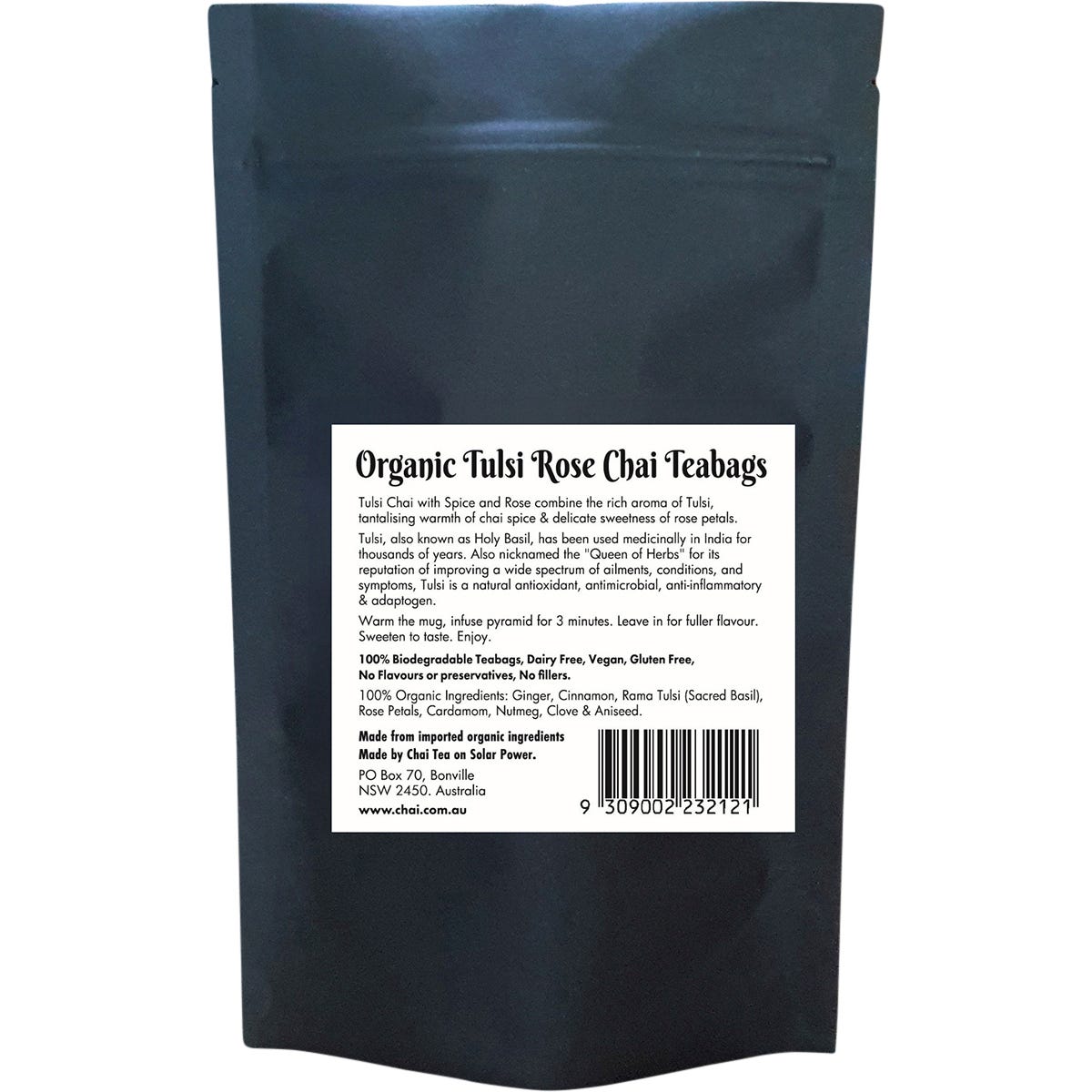 Chai Tea Organic Tulsi Rose Chai Tea Bags 20pk - Chai Tea