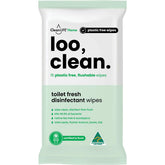 CleanLIFE Loo Clean Flushable Plastic Free Wipes 15pk - CleanLIFE