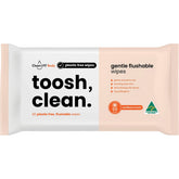CleanLIFE Toosh Clean Flushable Plastic Free Wipes 80pk - CleanLIFE