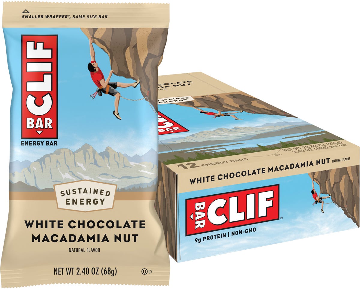 CLIF Energy Bar White Chocolate Macadamia 12x68g - CLIF