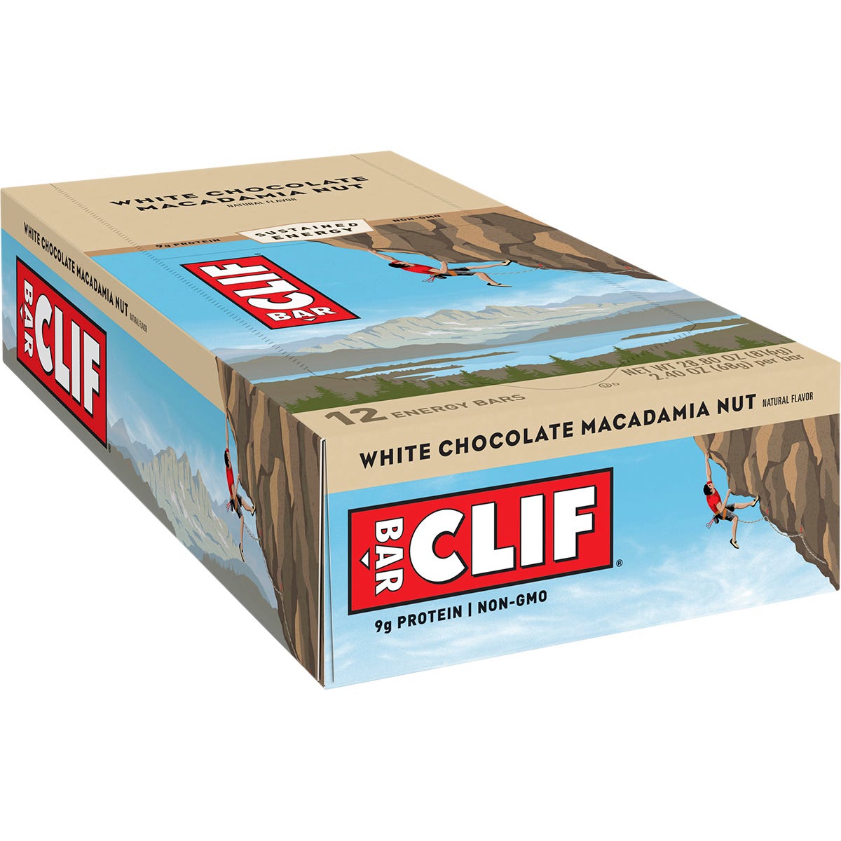 CLIF Energy Bar White Chocolate Macadamia 12x68g - CLIF
