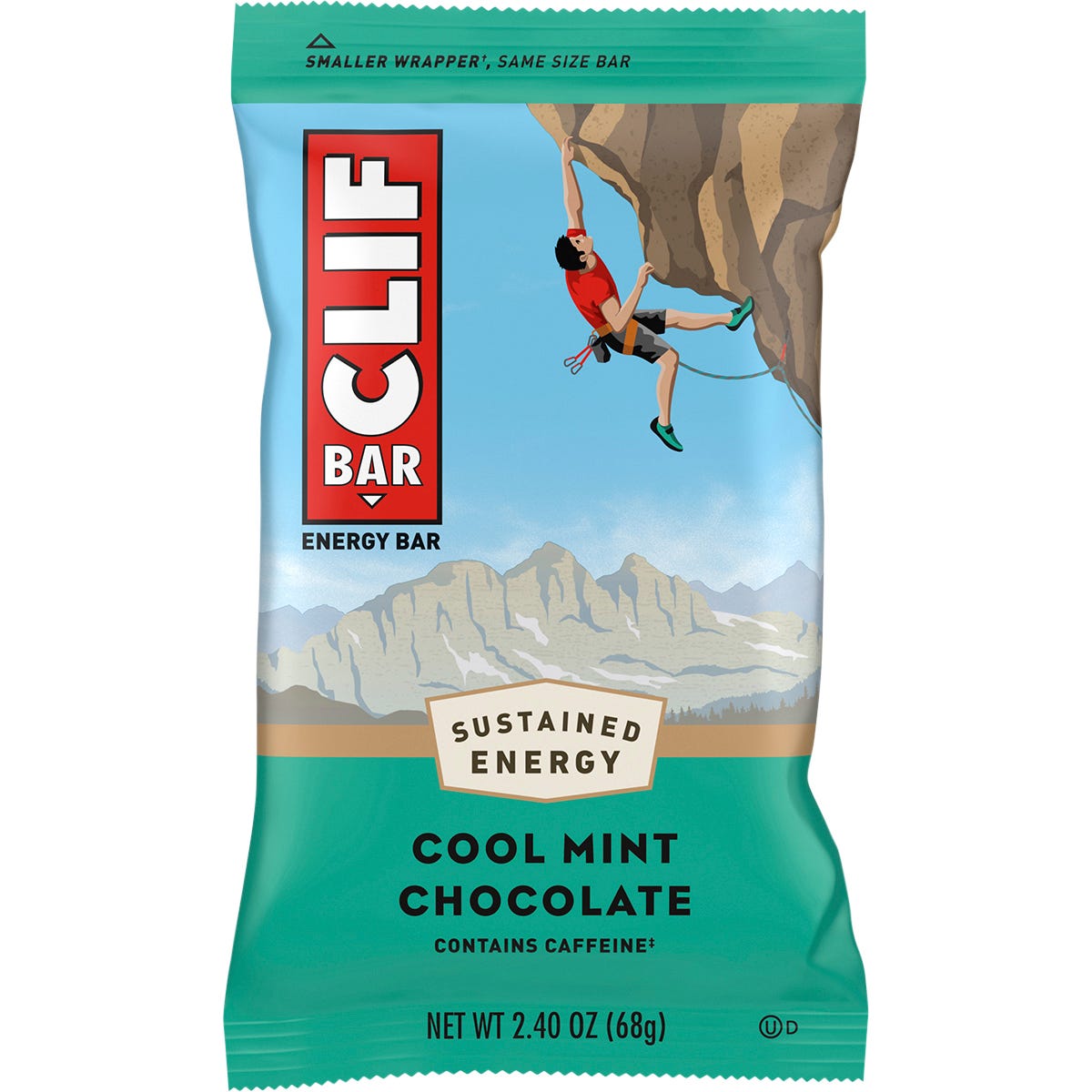 CLIF Energy Bar Cool Mint Choc 49mg Caffeine 12x68g - CLIF