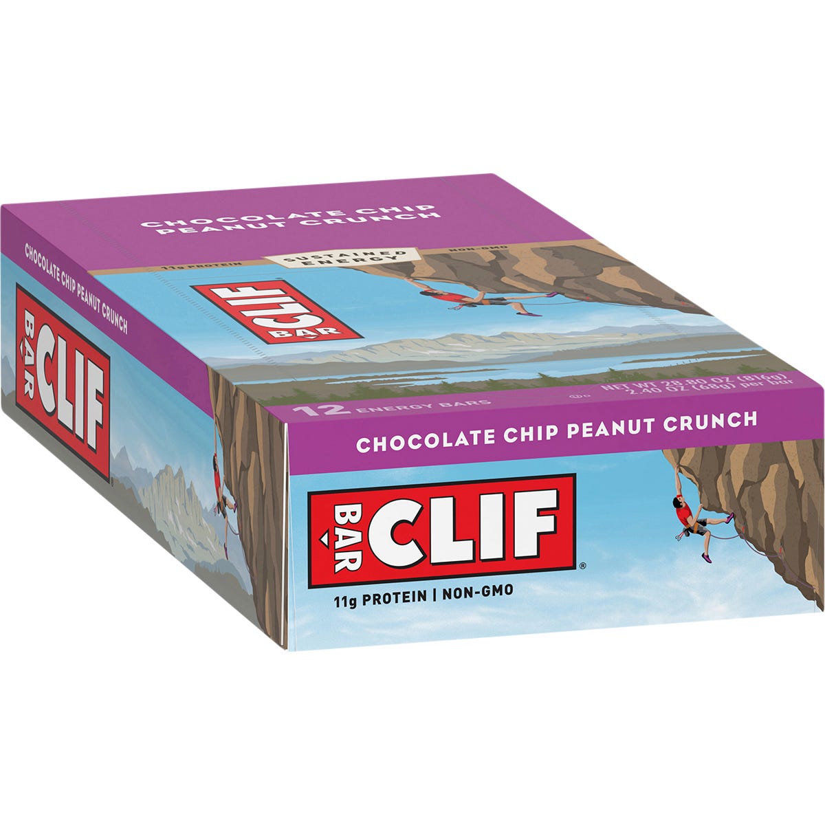CLIF Energy Bar Chocolate Chip Peanut Crunch 12x68g - CLIF