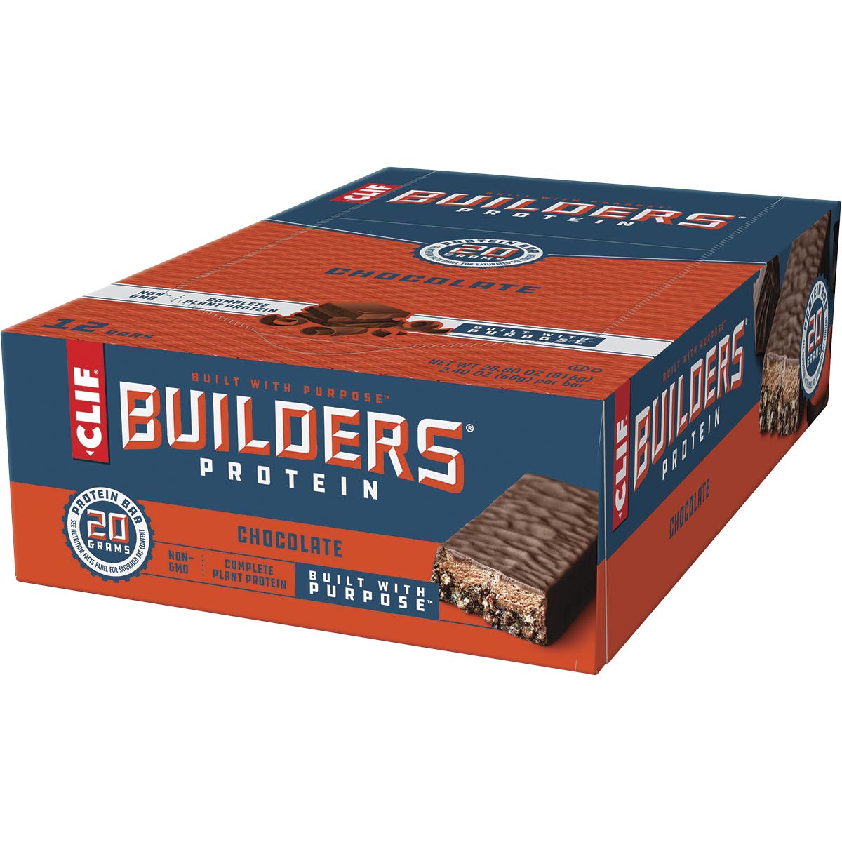 CLIF Builders Bar Chocolate 12x68g - CLIF