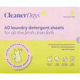 Cleaner Days Laundry Detergent Sheets Fragrance Free 60pcs - Cleaner Days