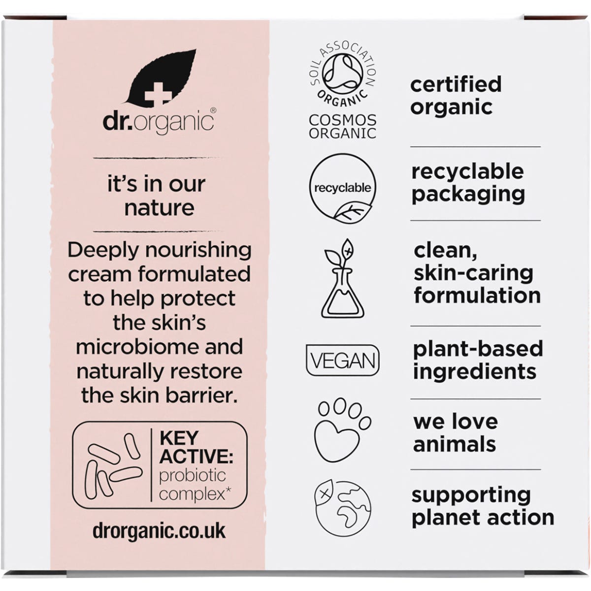 Dr. Organic Skin Calm Probiotic Concentrated Cream 50ml - Dr. Organic