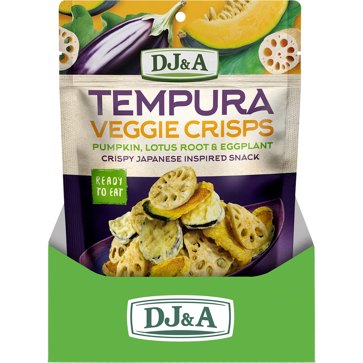 DJ&A Tempura Veggie Crisps 9x70g - DJ&A