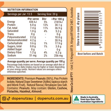 Dope Nutz Peanut Butter 325g