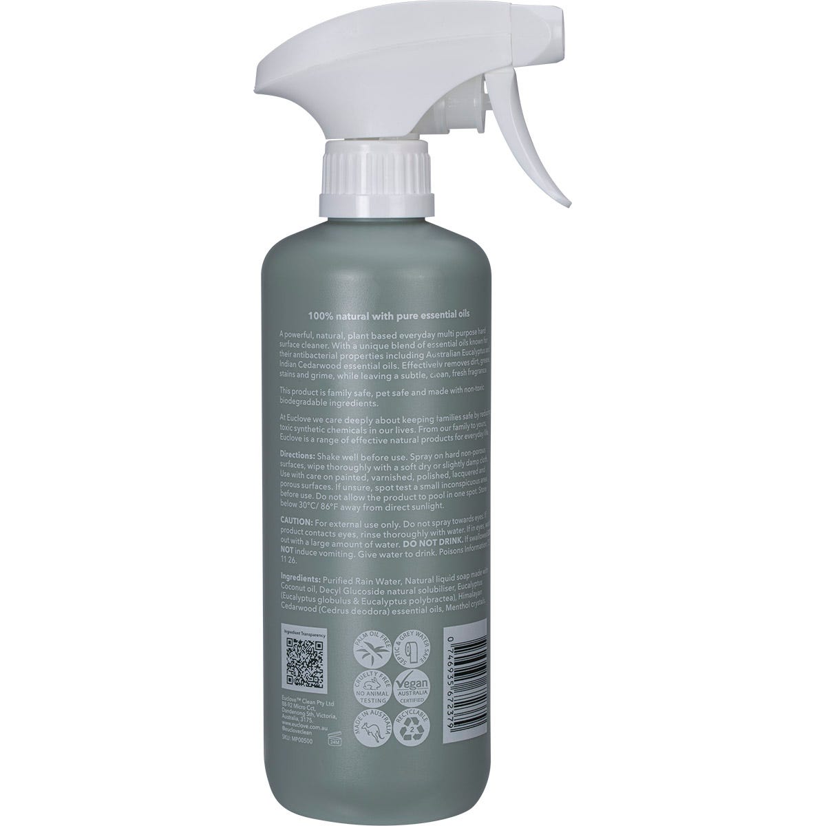 Euclove Multi-Purpose Cleaner Eucalyptus & Himalayan Cedarwood 500ml - Euclove