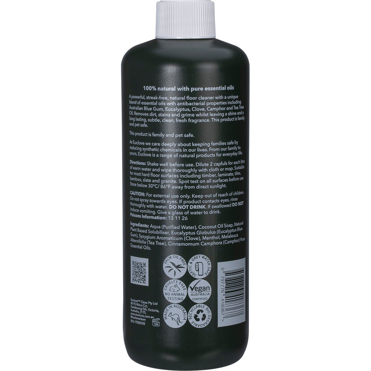 Euclove Floor Cleaner Eucalyptus, Clove & Tea Tree 500ml - Euclove