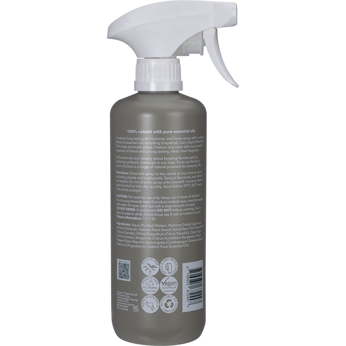 Euclove Home Spray Citrus & Sage 500ml - Euclove