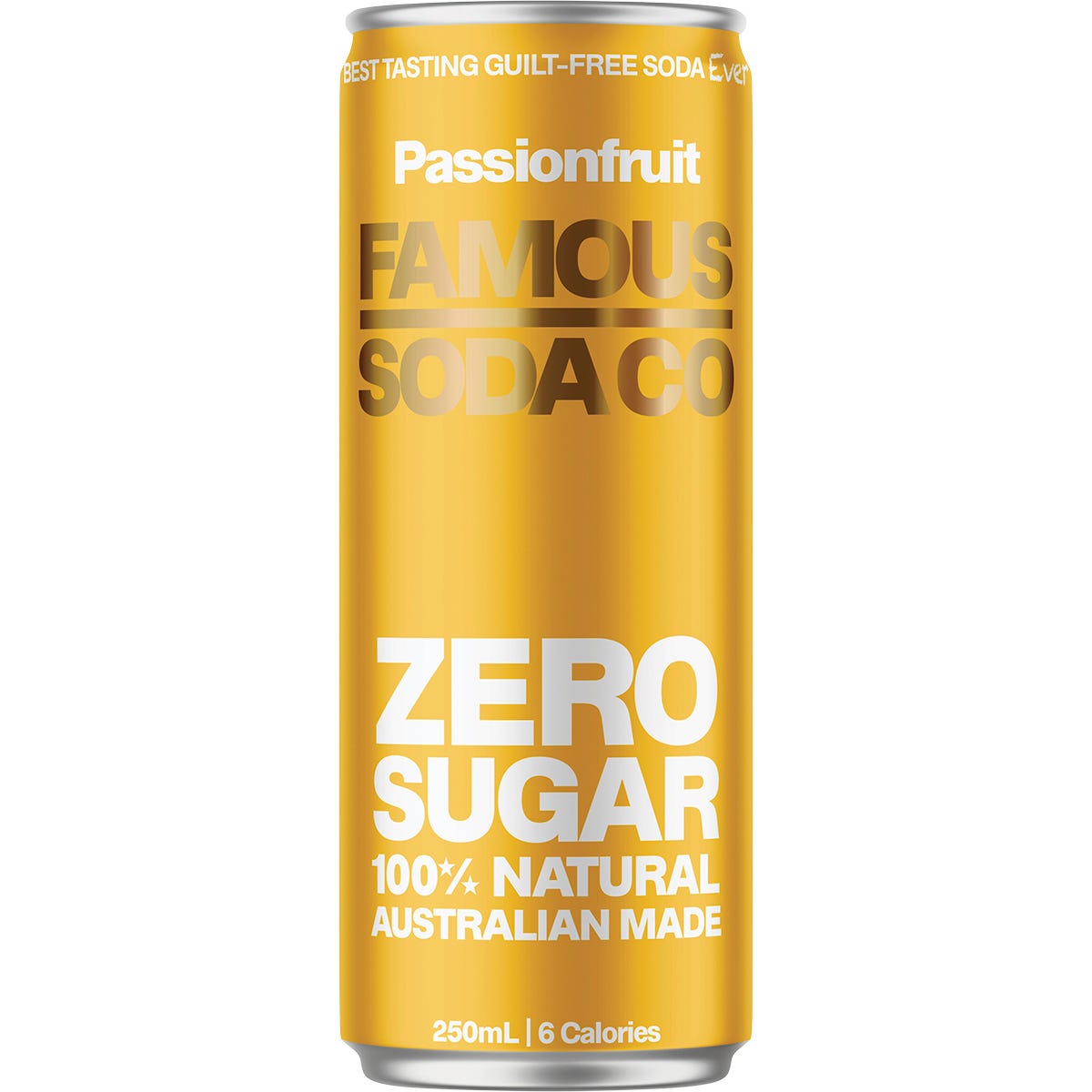 Famous Zero Sugar Soda Passionfruit 4x250ml - Famous