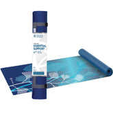 Gaiam Yoga Mat Essential Support 4.5mm Blue Flower 61cm x 173cm - Gaiam