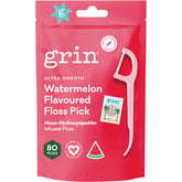 Grin Ultra Smooth Floss Picks Watermelon Flavoured 80pk - Grin