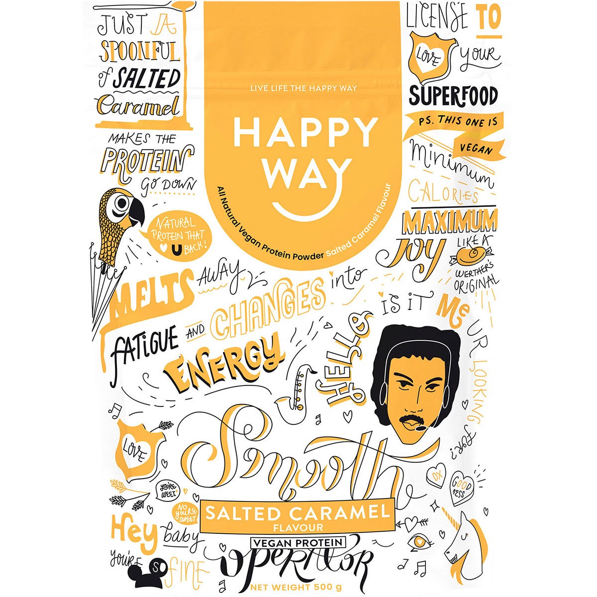 Happy Way Vegan Protein Powder Salted Caramel 500g - Happy Way