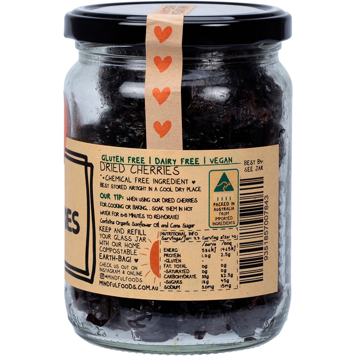 Mindful Foods Cherries Organic 310g - Mindful Foods