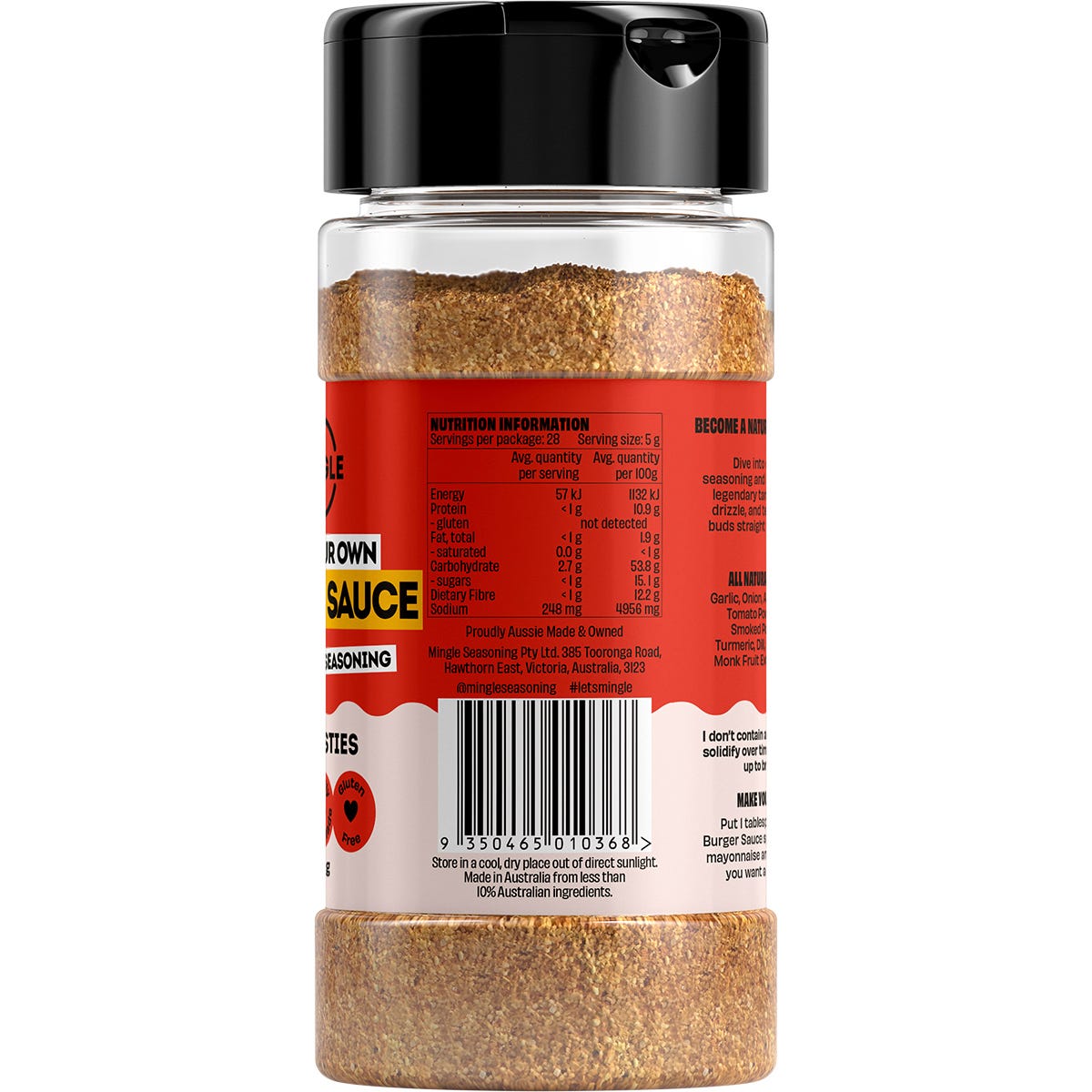Mingle Burger Sauce All Natural Seasoning 140g - Mingle