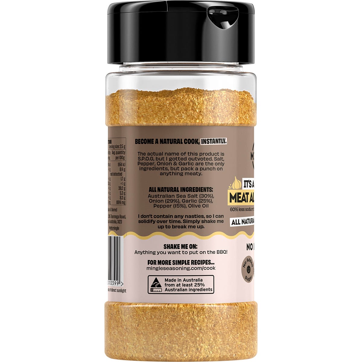 Mingle Meat All Rounder All Natural Seasoned Salt 140g - Mingle