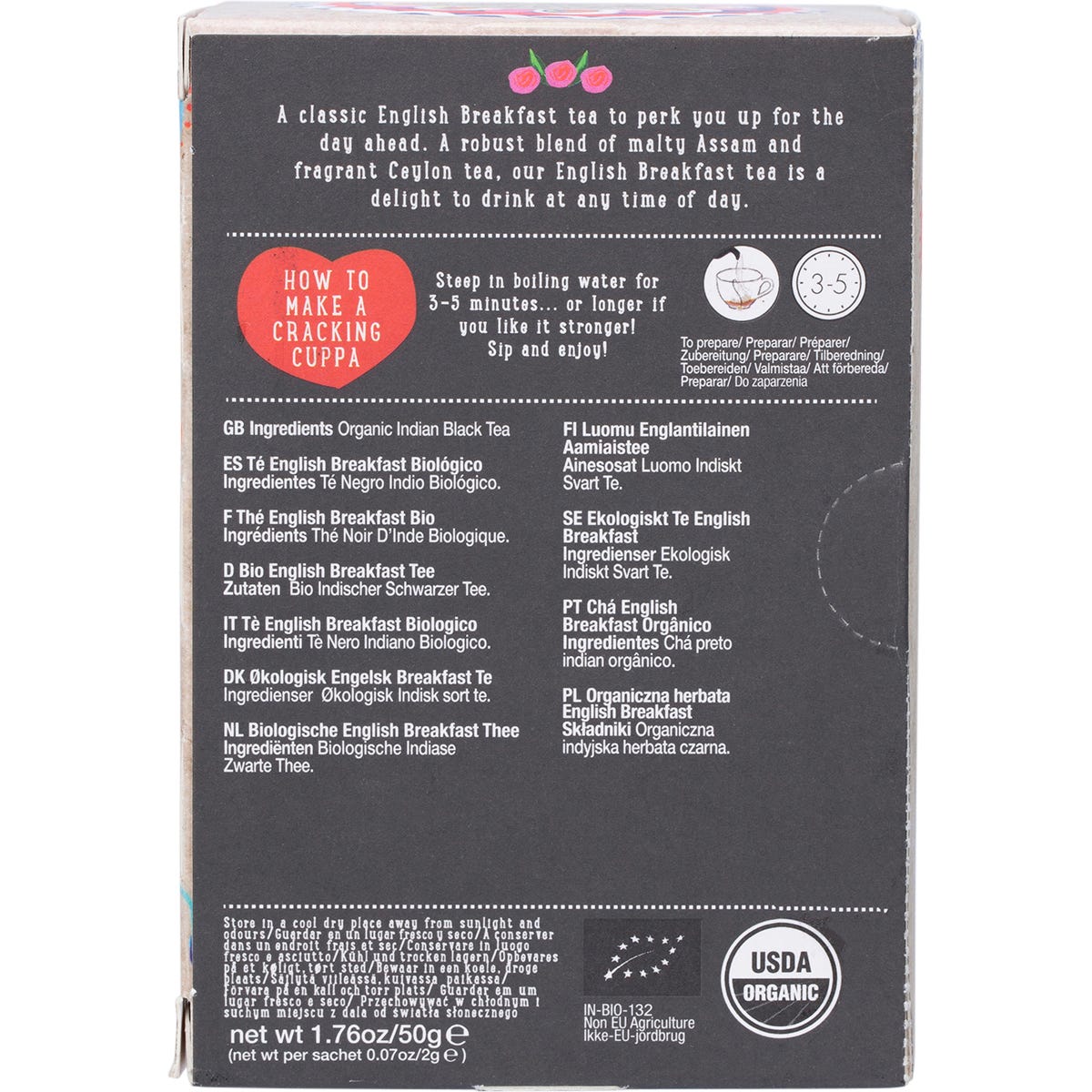 Ministry of Tea Organic English Breakfast Tea Bags 25pk - Ministry of Tea