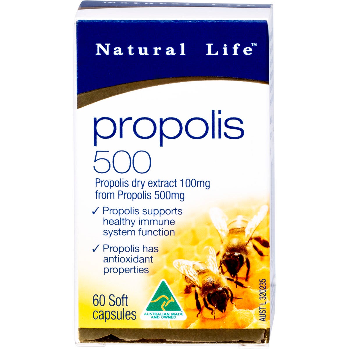 Natural Life Propolis 500mg Capsules 60 Caps - Natural Life