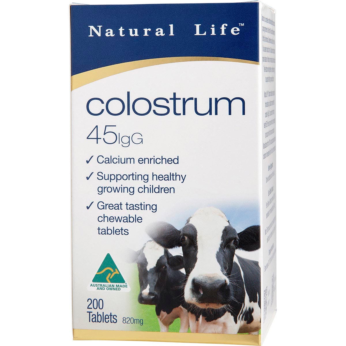 Natural Life Colostrum 45mg IgG 200 Caps - Natural Life