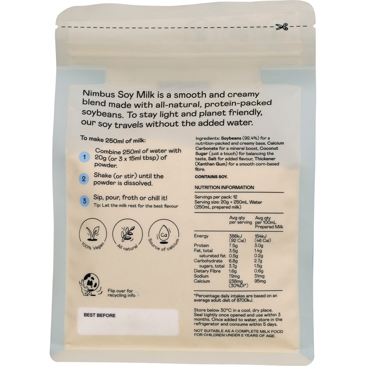 Nimbus Soy Milk Powder 240g - Nimbus