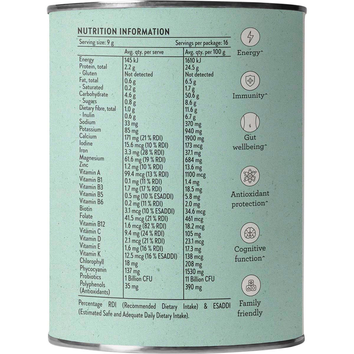 Nutra Organics Super Greens + Reds 150g - Nutra Organics