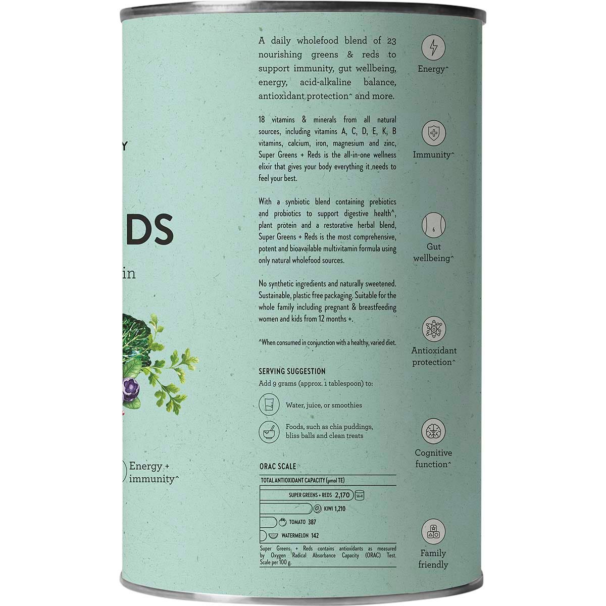 Nutra Organics Super Greens + Reds 600g - Nutra Organics